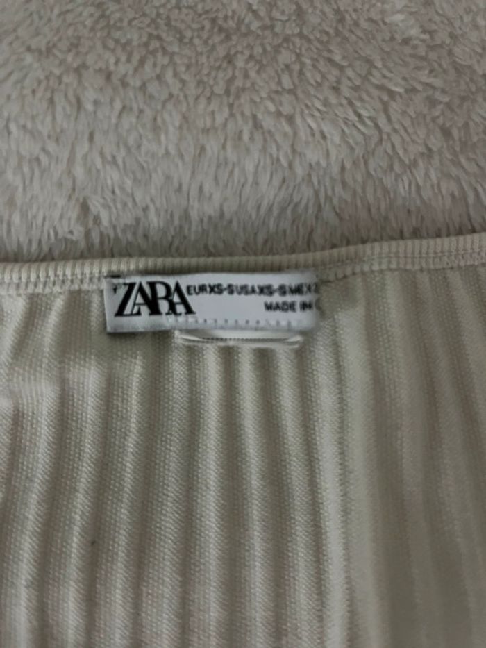 t-shirt beige zara - photo numéro 2