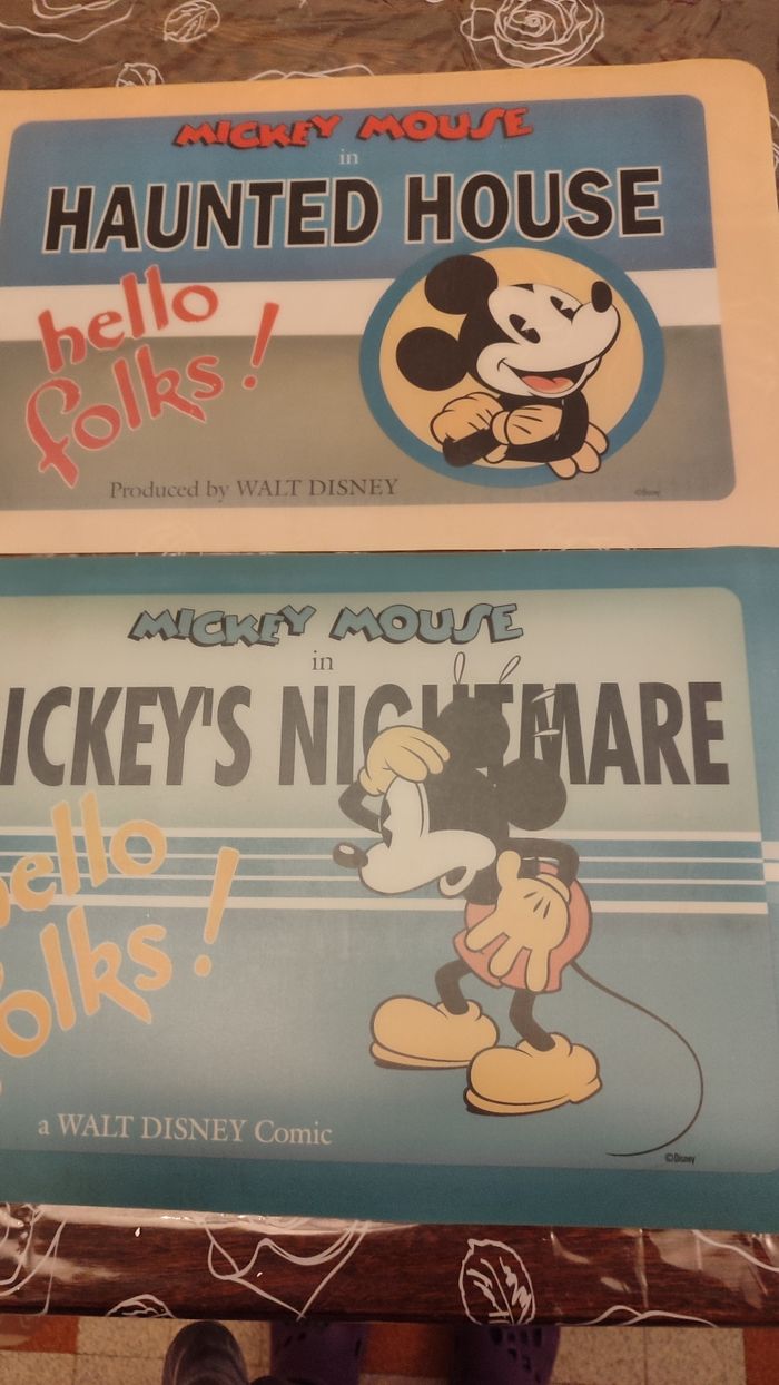 Lot de 2 sets de table mickey