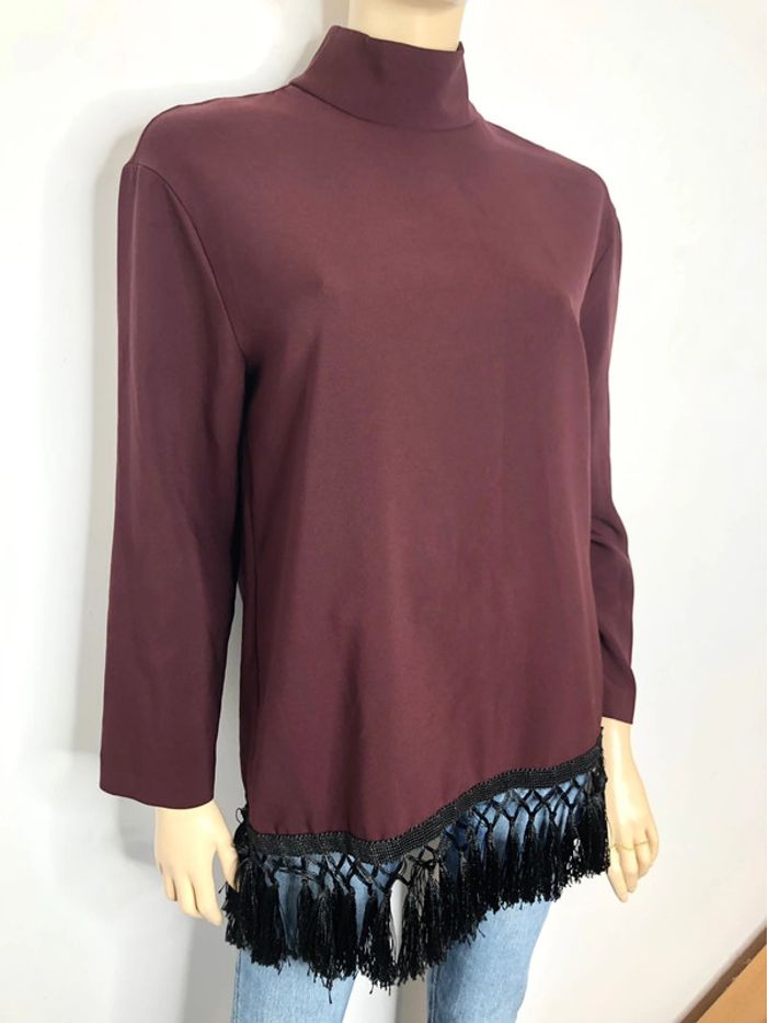 Tres Jolie blouse tunique Zara couleur aubergine taille M/L - photo numéro 6