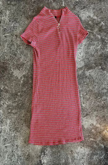 Robe longue rouge femme Jennyfer taille M Long red dress Langes rotes DamenkleidAbito lungo rosso