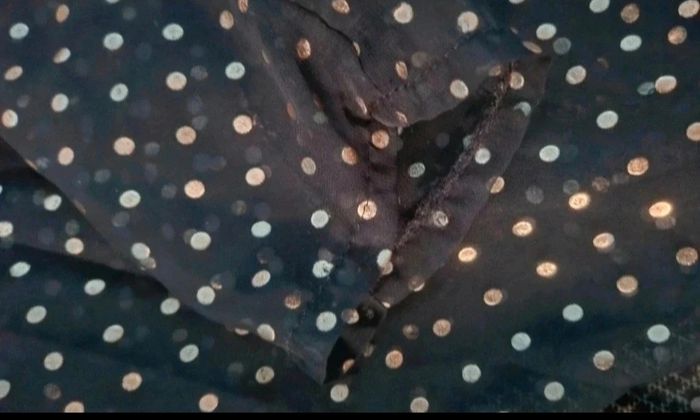 Chemise transparente noir a pois doré 46-48 - photo numéro 6