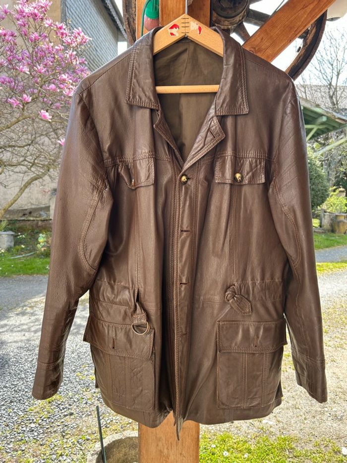veste 3/4  cuir vintage