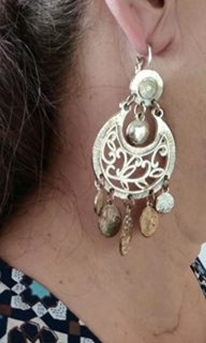 Boucles d'oreilles argentées vintage
