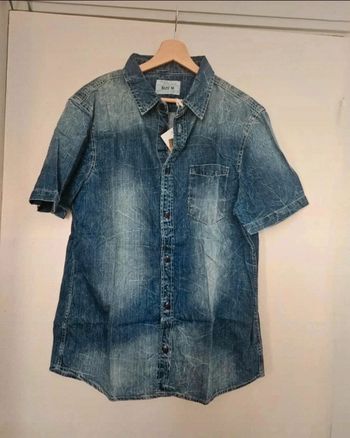 Chemise jeans manches courtes homme taille M