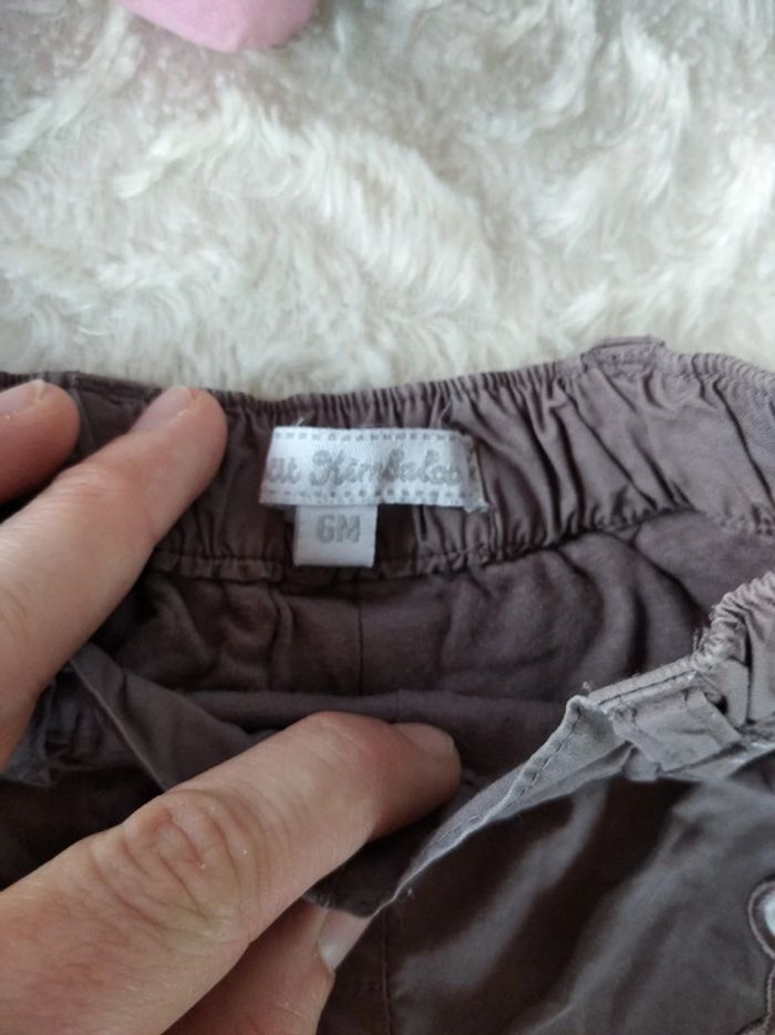 Pantalon doublé Fille 6 mois "Le petit trésor de maman" Lapin cœur Petit Kimbaloo - photo numéro 8