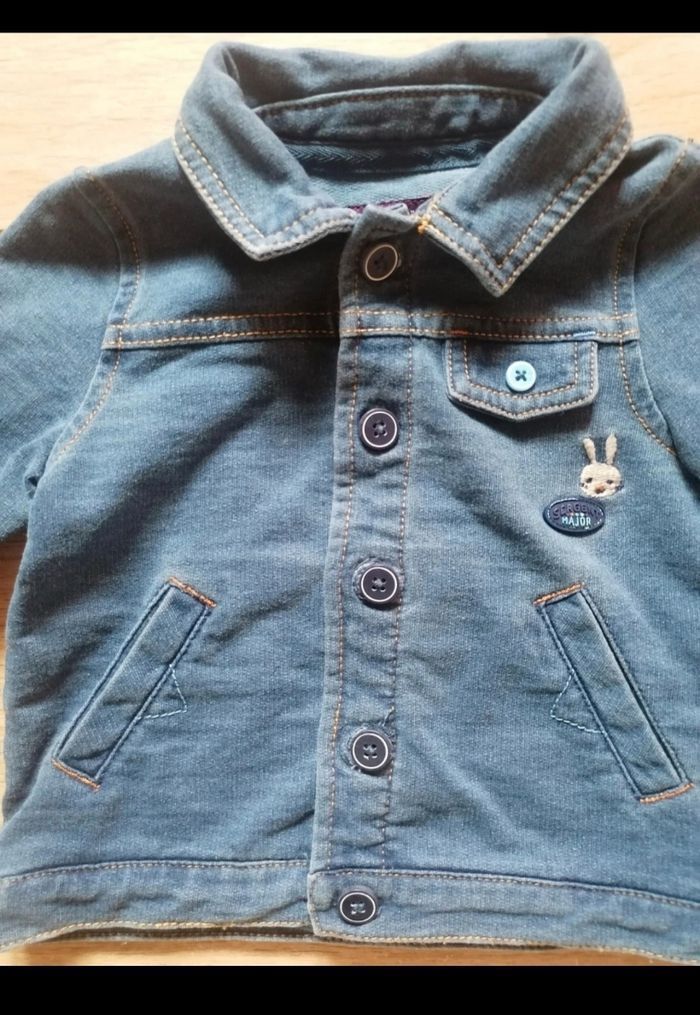 Veste type jean 6 mois - photo numéro 2