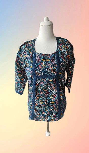 Blouse avec ses petites fleurs, Blancheporte, taille 44