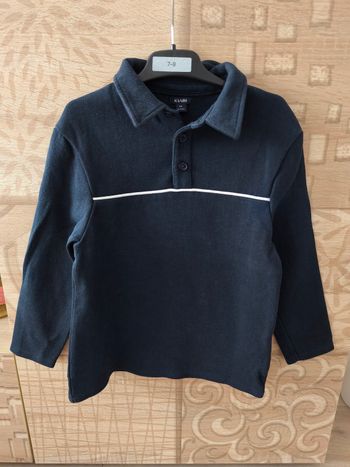 Sweat polo bleu marine