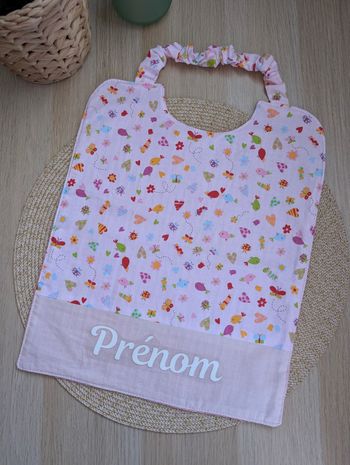 Serviette de cantine rose