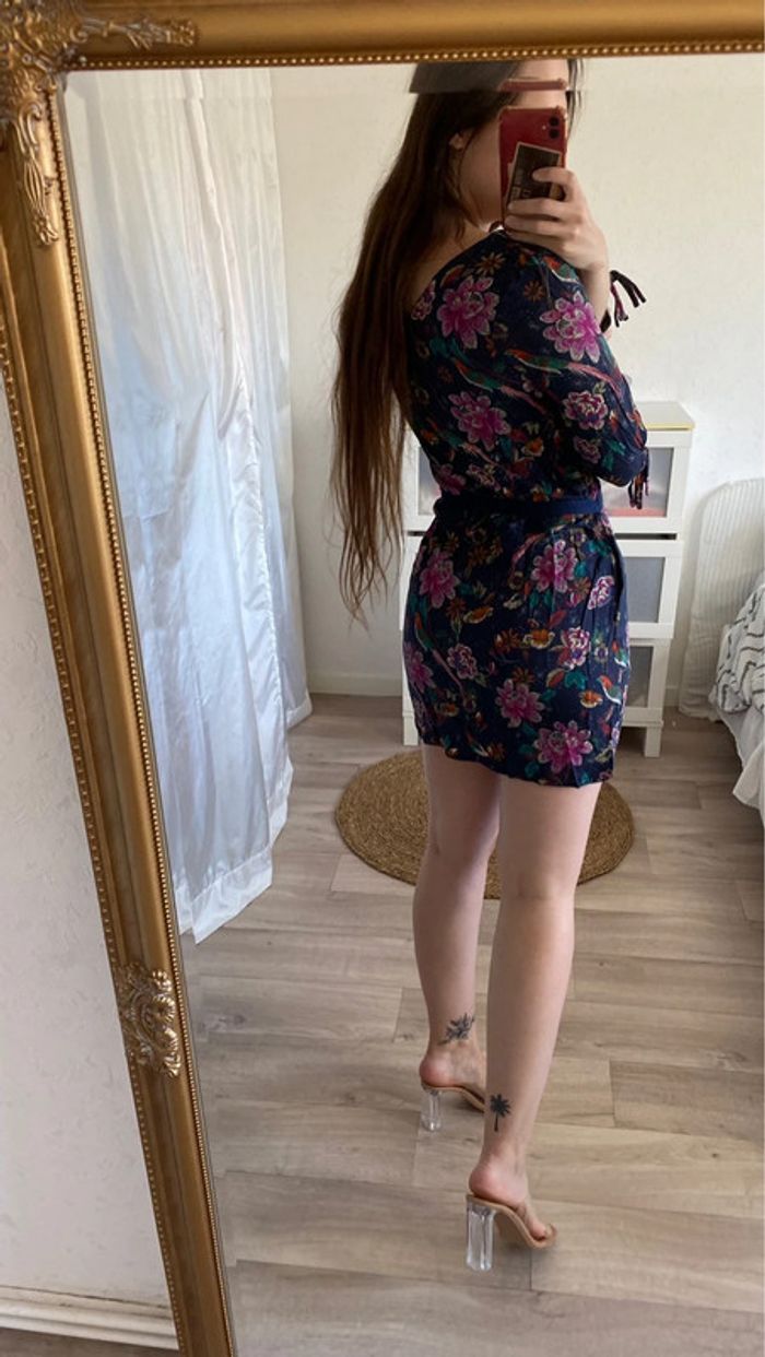 Robe fleurie bleue - photo numéro 3