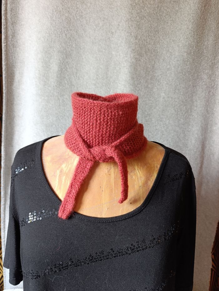 Sophie scarf nuage écharpe sophie terracotta neuf fait main - photo numéro 5