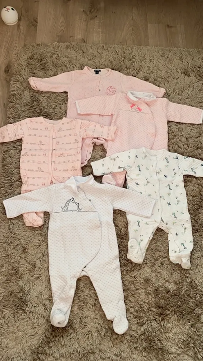 Lot 5 pyjamas hiver petite fille