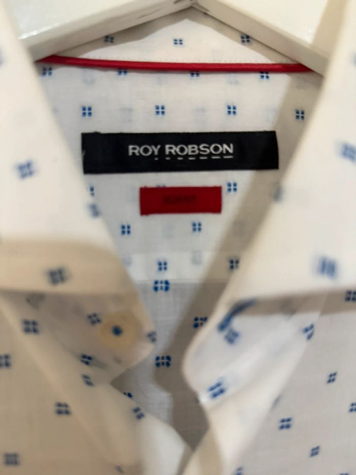 Roy Robson - Chemise à motifs, Blanche, taille L - photo numéro 2