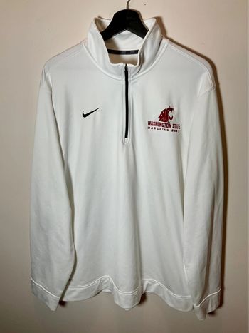 Sweat léger 1/4zip pour homme Nike Washington State Cougars blanc taille XL 201