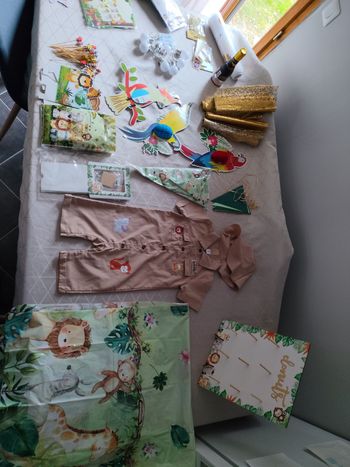 Lot décor savane enfant pour anniversaire ou bapteme 