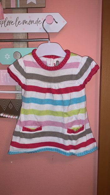 Robe en lainage multicolore 6 mois