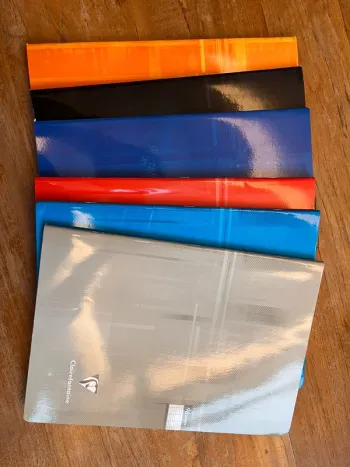 6 cahiers A4 96 pages grands carreaux Clairefontaine