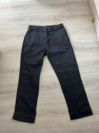 Pantalon noir avec revers 