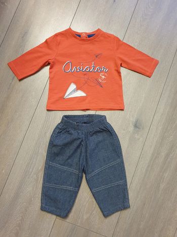 Ensemble maillot+pantalon. Garçon 3 mois. Marque Kiabi