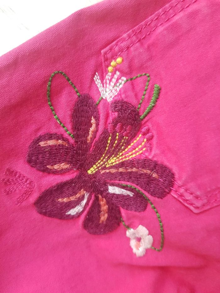 Pantalon fushia catimini à broderies fille 4ans - photo numéro 6