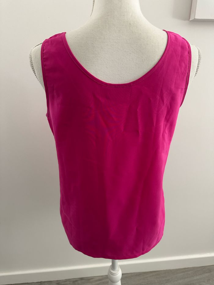 Débardeur broderies rose fuchsia Gérard Pasquier Vintage T40 L - photo numéro 6