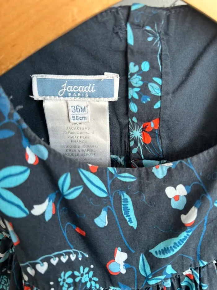 Ensemble blouse + short Jacadi fille 2-3 ans Tbe - photo numéro 2