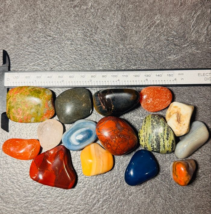 ⭐ Lot 330 g pierres roulées XL/L – Jaspe, Quartz, Sodalite, Aventurine – Idéal collection / lithothérapie - photo numéro 9