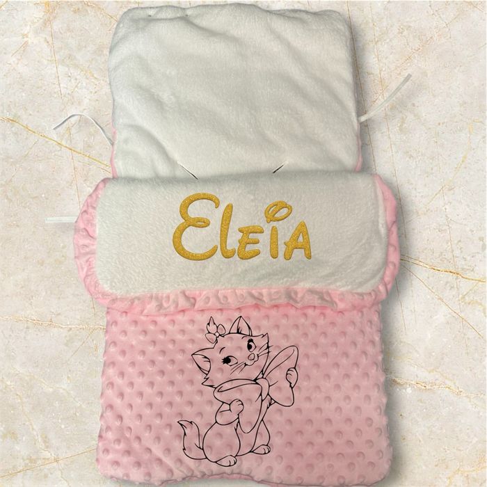 Chancelière de poussette personnalisée aristochat