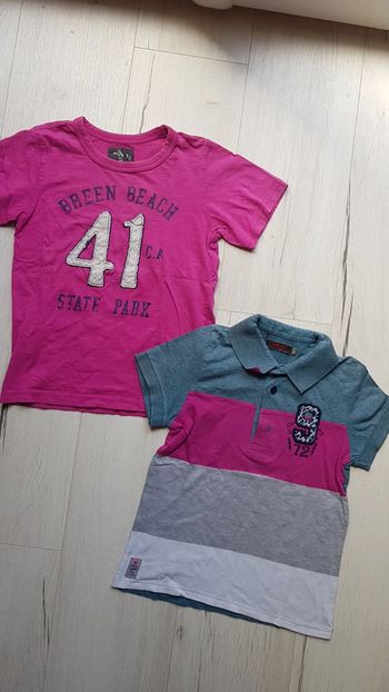 Lot de 2 tee shirts estivaux garçon 6ans catimini h&m