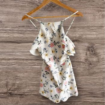 Combishort crème à motifs floraux multicolore new look taille 34 XS