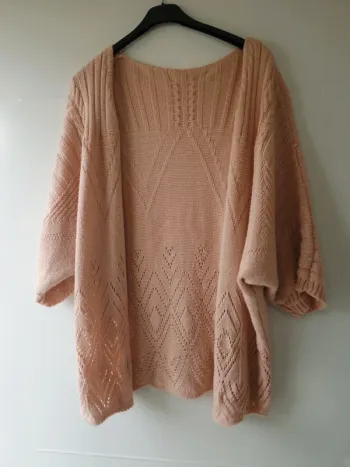 Gilet en maille | rose claire | taille unique