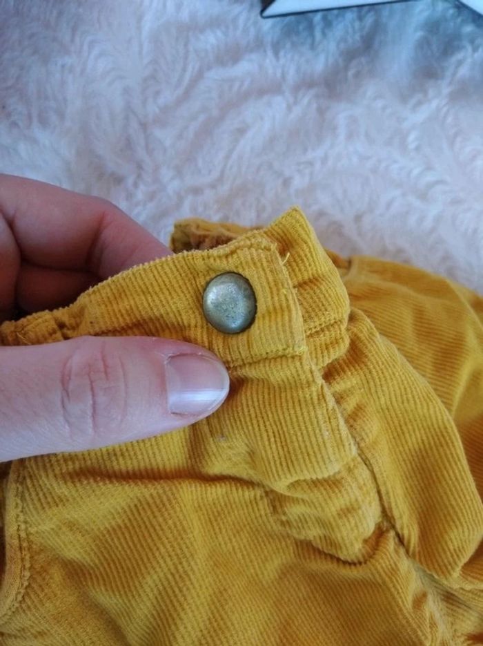 Short Fille 18 mois velours jaune moutarde Orchestra 100% coton - photo numéro 11