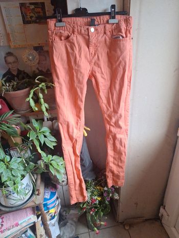 Jeans 38 orange corail &