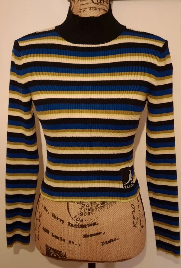 Petit pull crop rayé Kangol x H&M