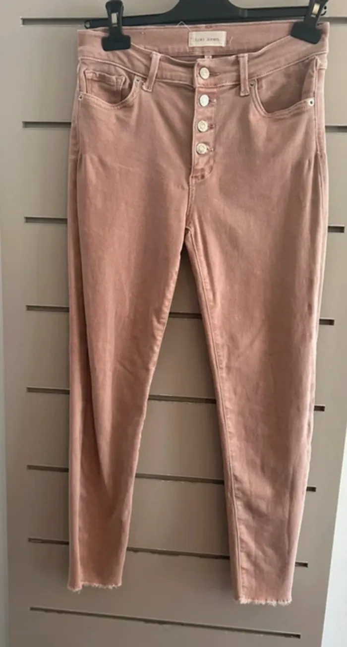 Lola Jones, jeans rose, coupe droite, femme taille 38