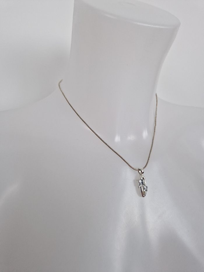 Collier argenté avec sa boîte - photo numéro 4