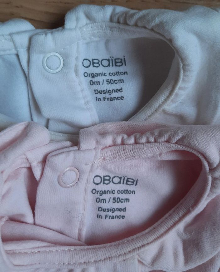 Ensemble robe et bodys Obaïbi naissance - photo numéro 4