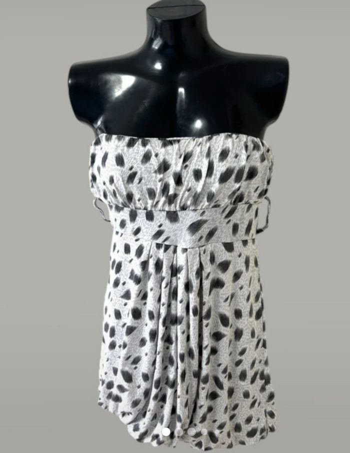 🐆 bustier drapée imprimé léopard – Taille 36