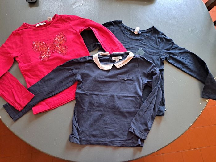 Lot de 3 tee-shirts manches longues fille 5 ans