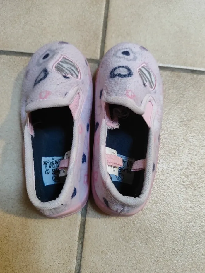 Chausson rose coeur - photo numéro 2