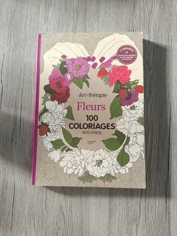 Art therapie coloriage fleurs jamais servi
