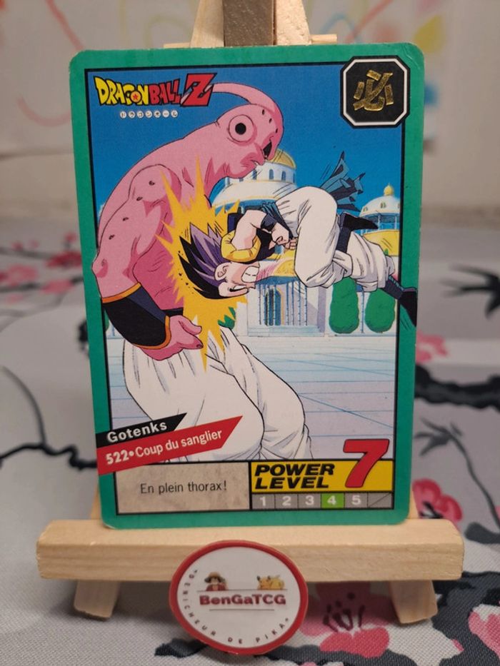 Carte Gotenks 522 Coup du sanglier ! Dragon Ball Z Cardass Bandai 1996 Le Grand Combat Fr