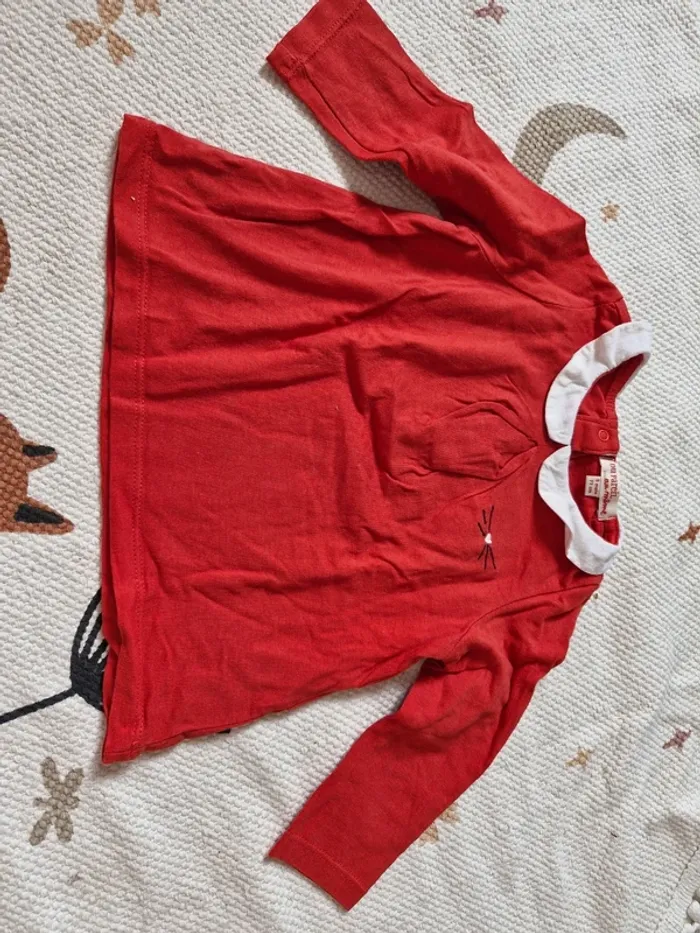 Tee shirt manches longues fille 9 mois DPAM