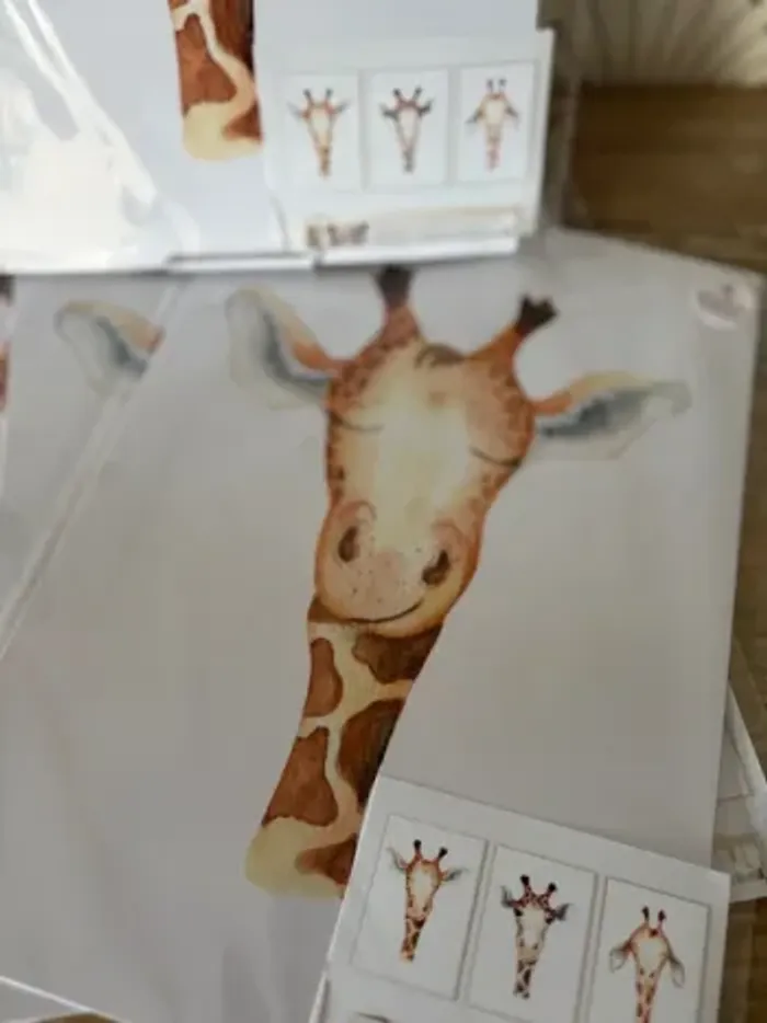 Affiches Petites girafes pour chambre enfant - photo numéro 2