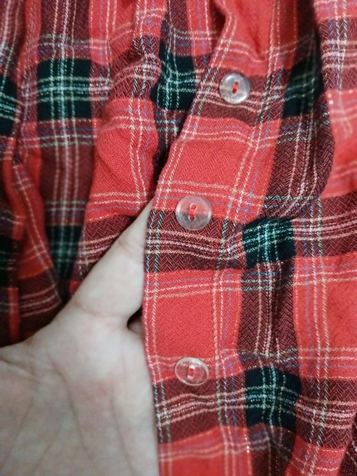 Chemise rouge à carreaux taille 44 - photo numéro 3