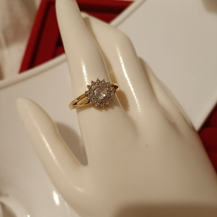 Bague acier inoxydable plaqué or - photo numéro 2