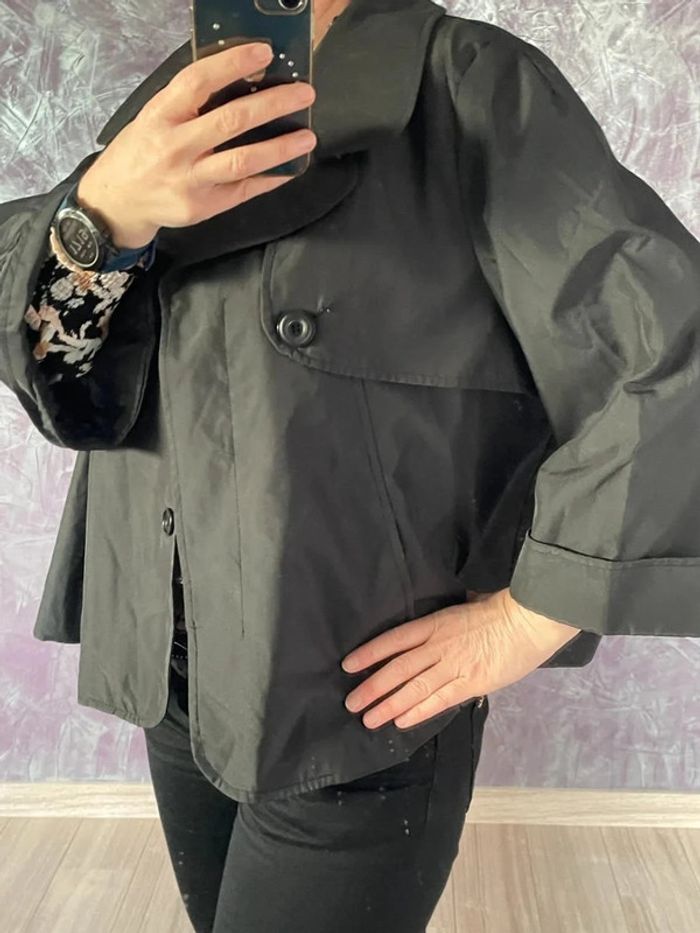 Trench court noir ample - photo numéro 4