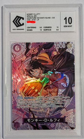 Carte One Piece Luffy SP ST-26 005 SR CCC 10 GEM MINT