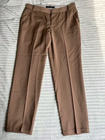 Pantalon droit camel zara