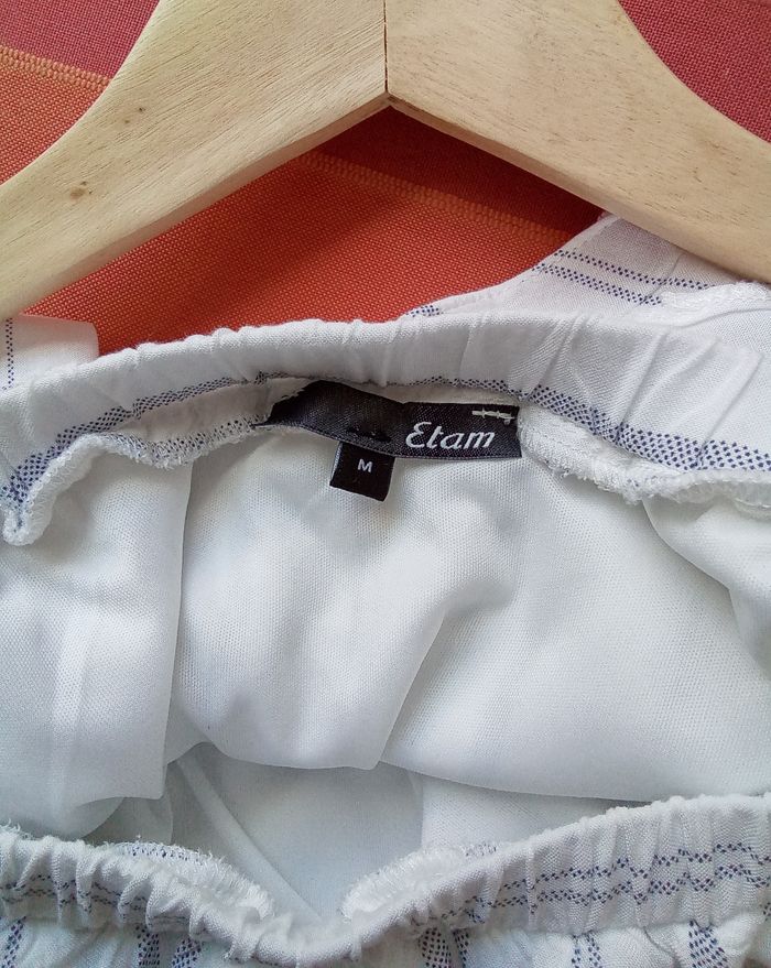 Robe été rayée bleu/blanc avec volants Etam - photo numéro 3
